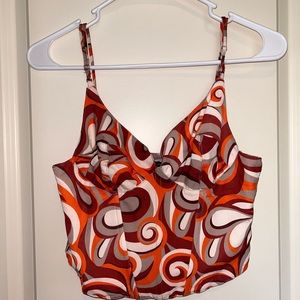 Forever 21 Tank Top with multicolored Corset Closure - Size Small